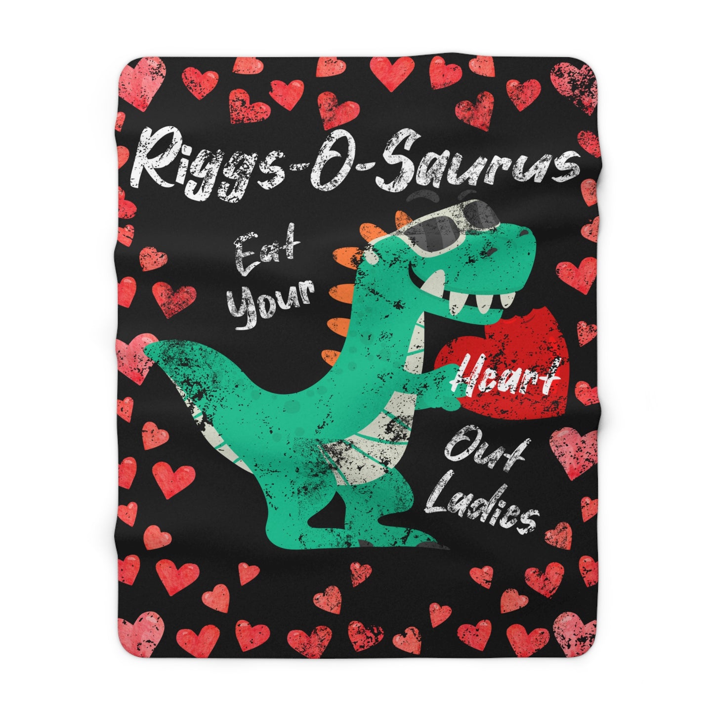 Custom Valentines Sherpa Fleece Blanket