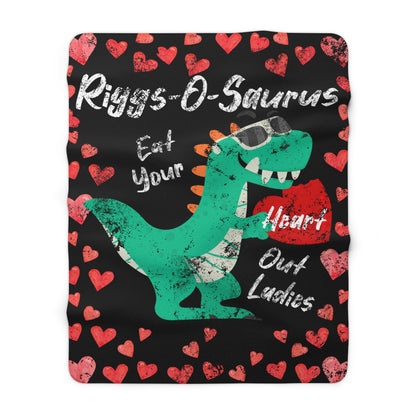 Custom Valentines Sherpa Fleece Blanket