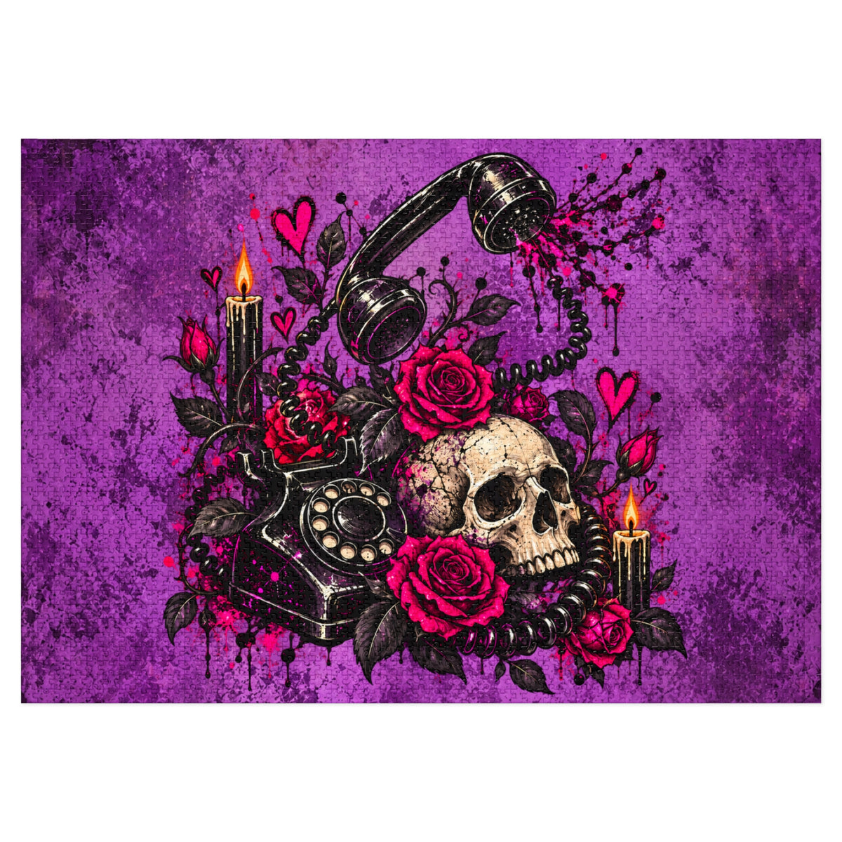 Karma’s Calling Halloween Jigsaw Puzzle | Gothic Skull Statement Puzzle by Subbin4Sanity