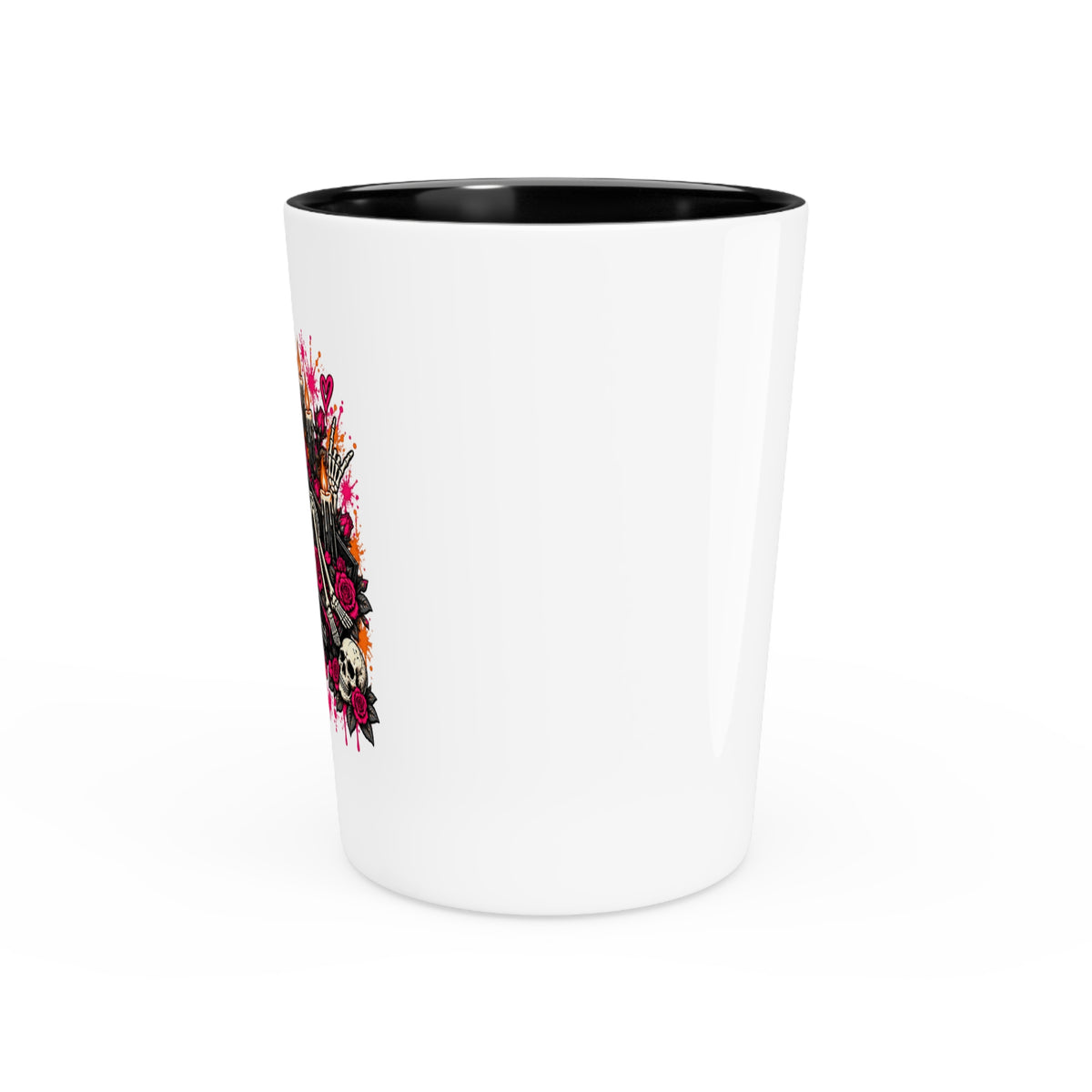 Dead & Unbothered Shot Glass | Gothic Skeleton Drinking Glass by Subbin4Sanity