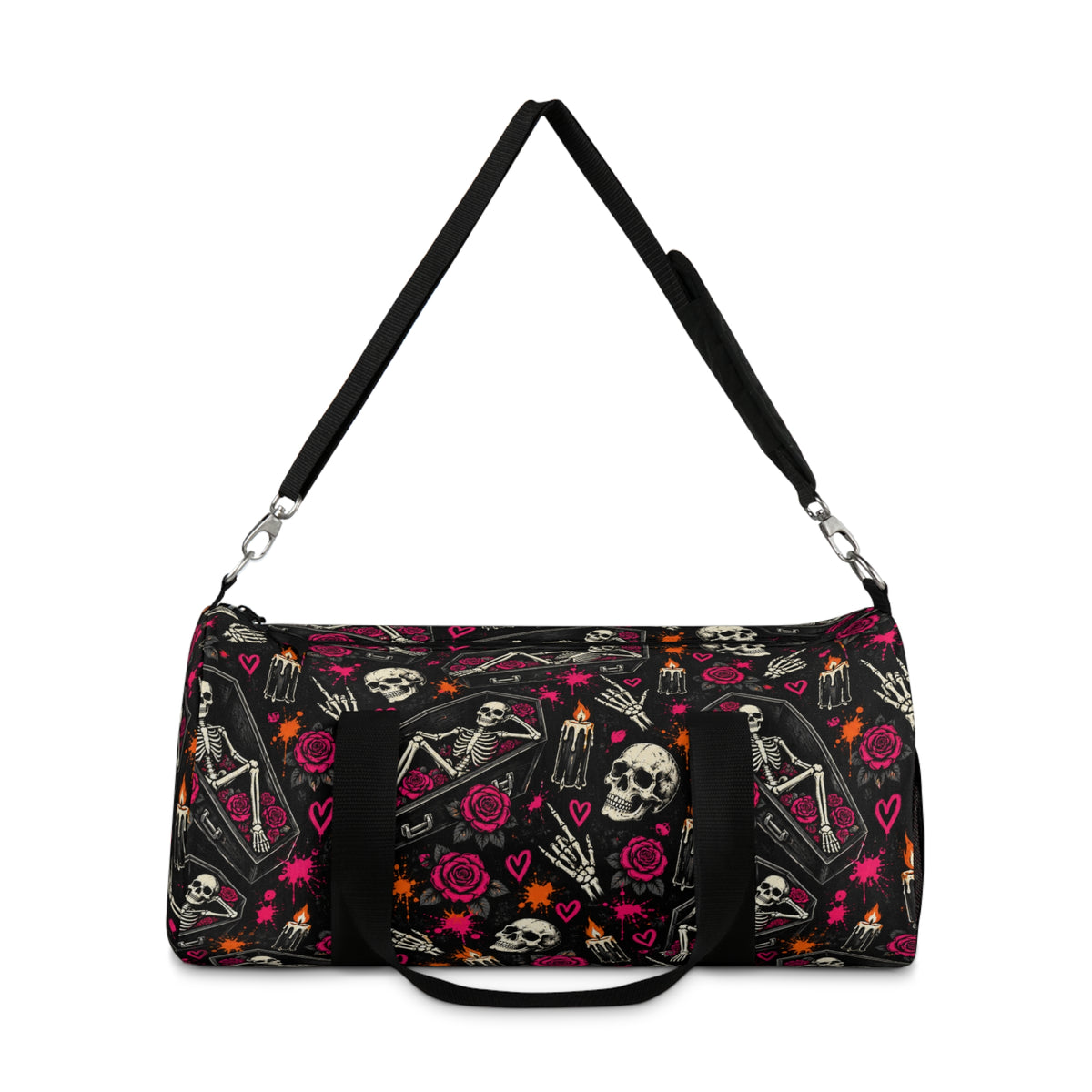 Dead & Unbothered Duffel Bag | Skull & Rose Halloween Travel Bag by Subbin4Sanity