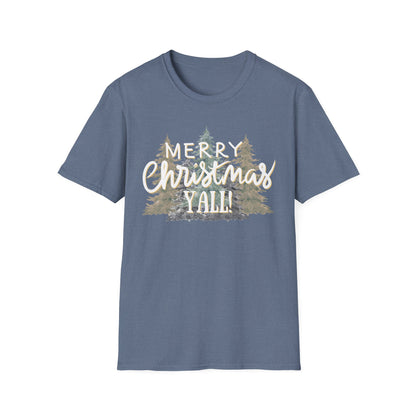 Merry Christmas Y’all Graphic T-Shirt | Southern Holiday Tee by Subbin4Sanity