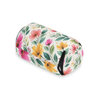 Watercolor Wildflower Garden Pattern – Splatter Bloom Collection – Lightweight Foam Grip Lined Koozie