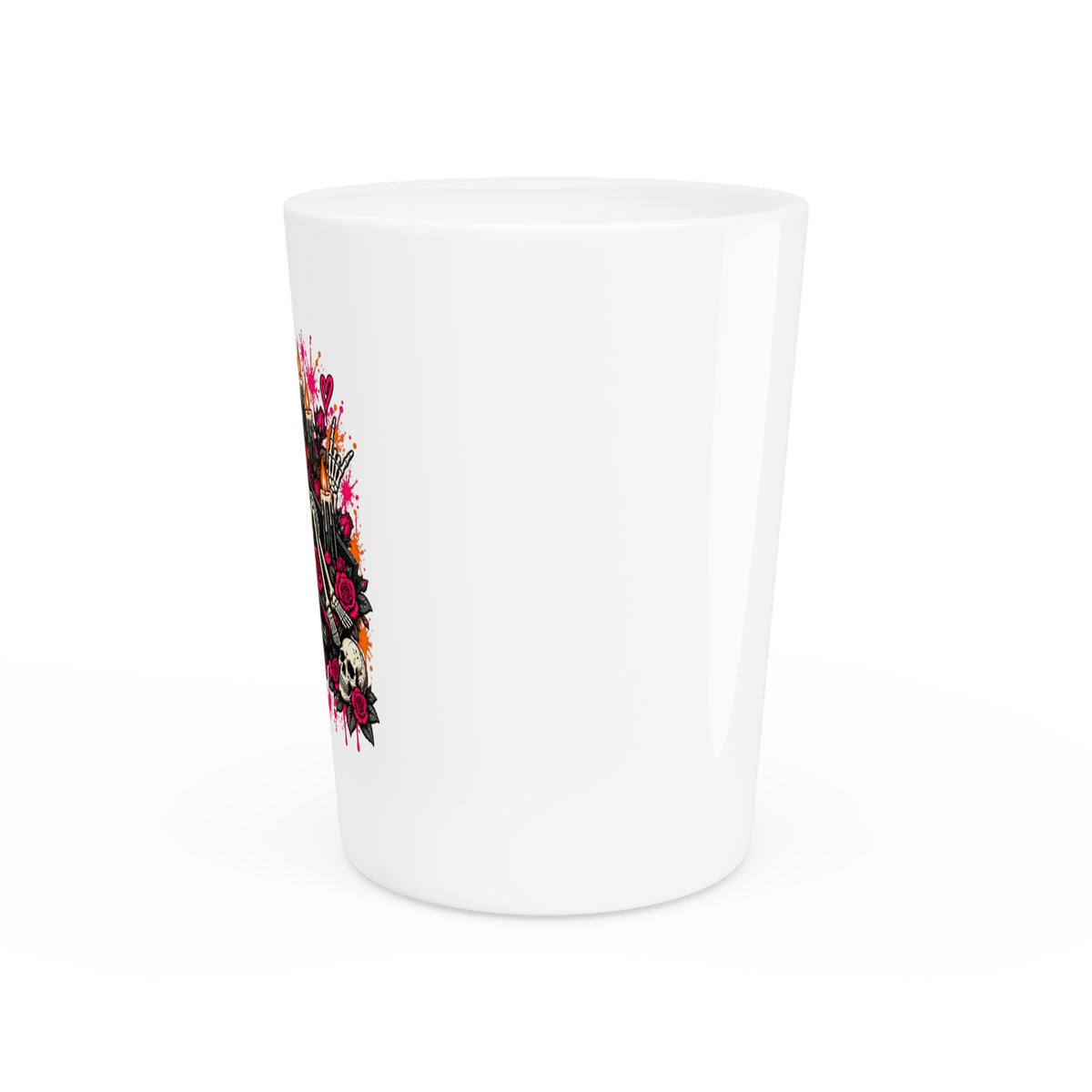 Dead & Unbothered Shot Glass | Gothic Skeleton Drinking Glass by Subbin4Sanity