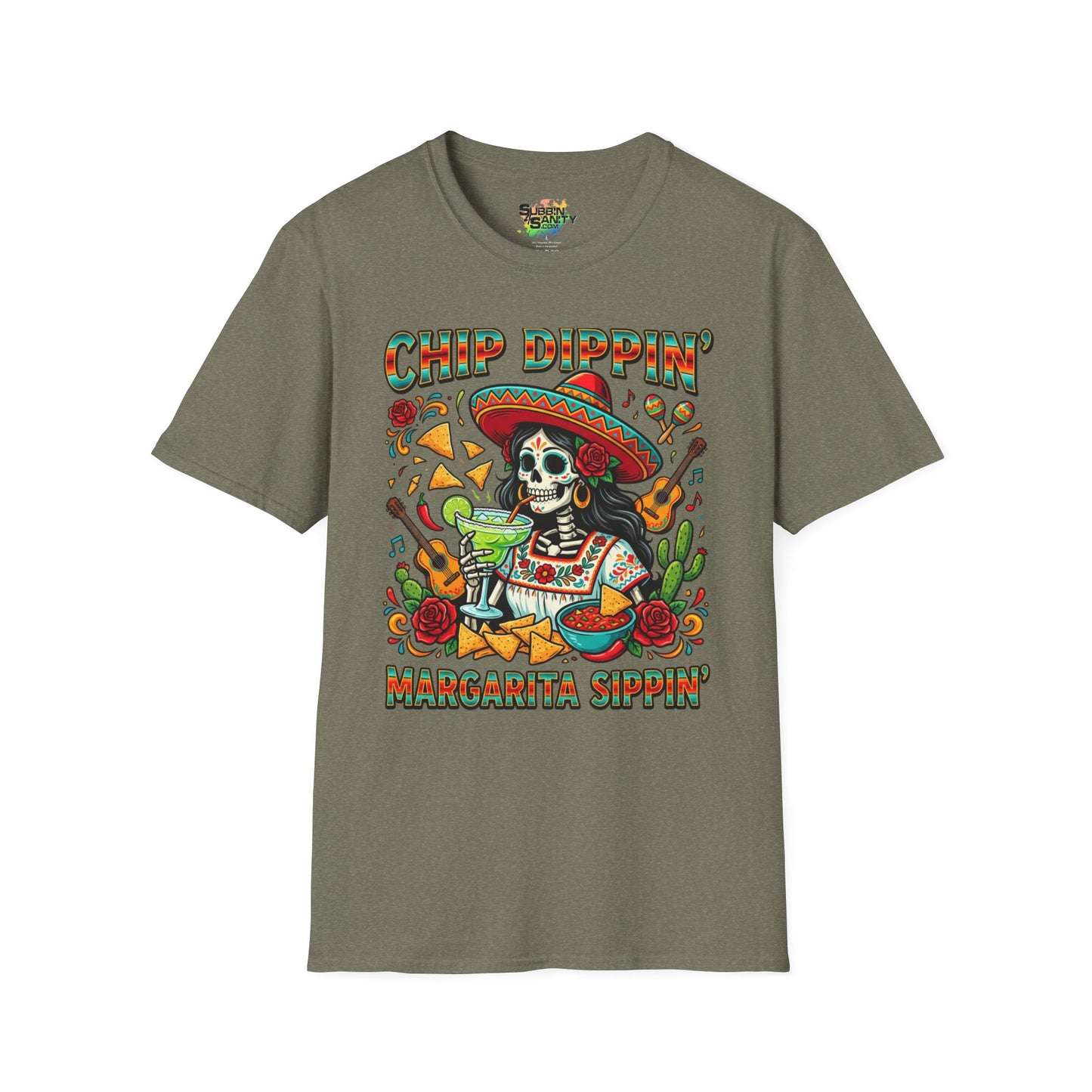 "Chip Dippin Margarita Sippin" (Square) | Unisex Softstyle T-Shirt