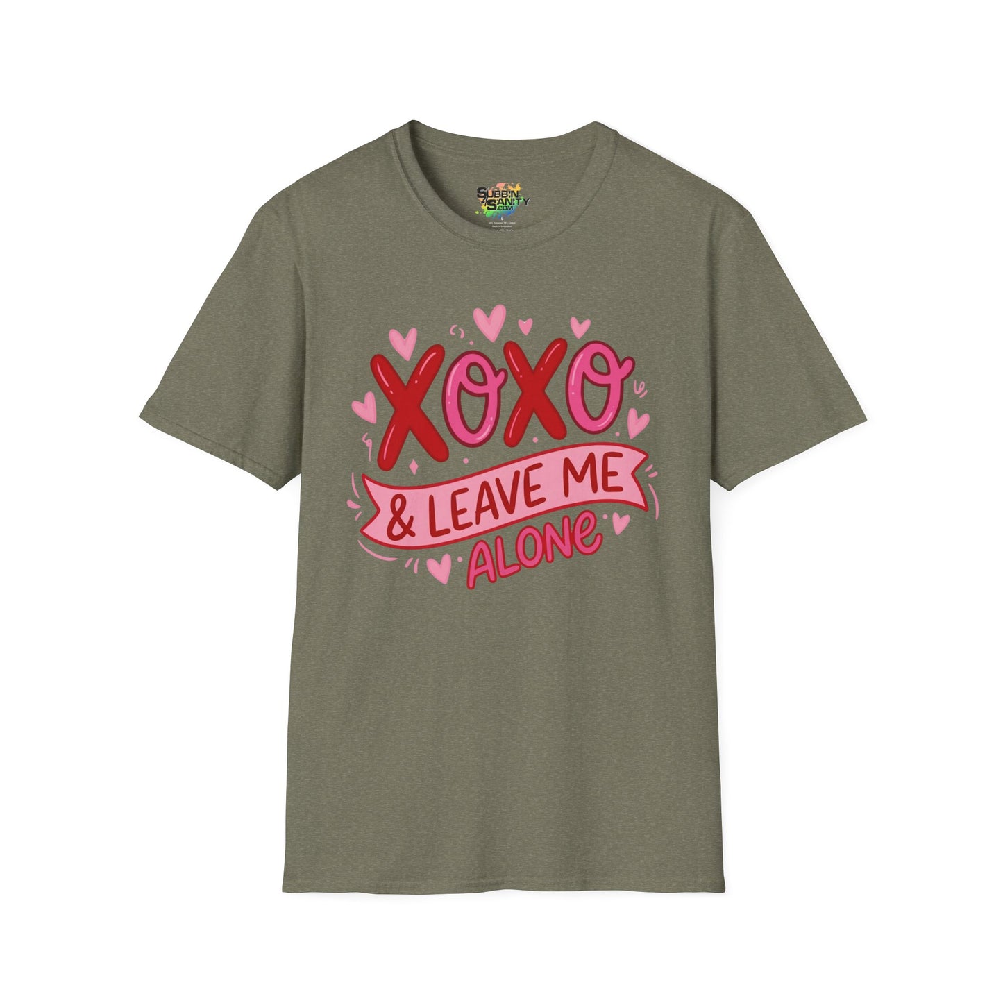 "XOXO & Leave Me Alone" Valentine T-Shirt – Cute Graphic Tee | Unisex Softstyle Valentine’s Day Shirt
