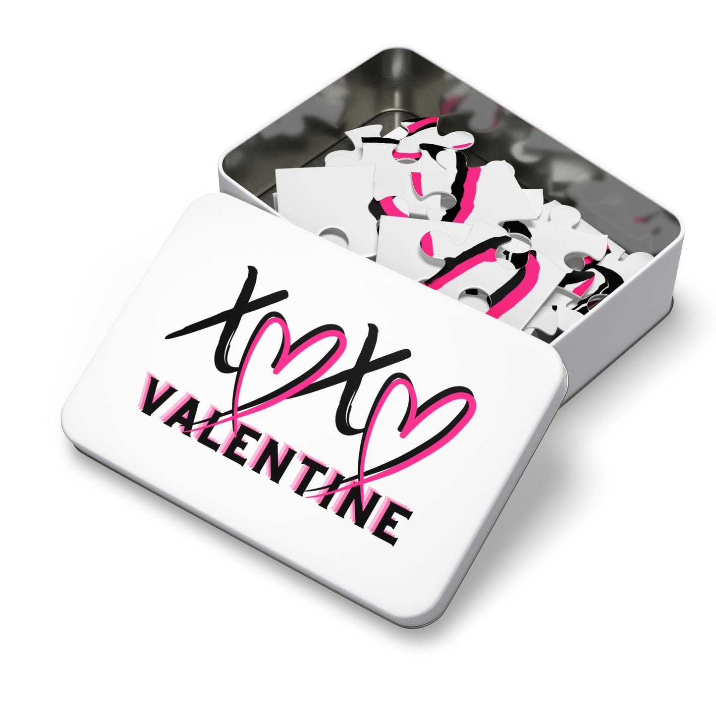 Valentines XOXO Jigsaw Puzzle — Romantic Tin Box Gift