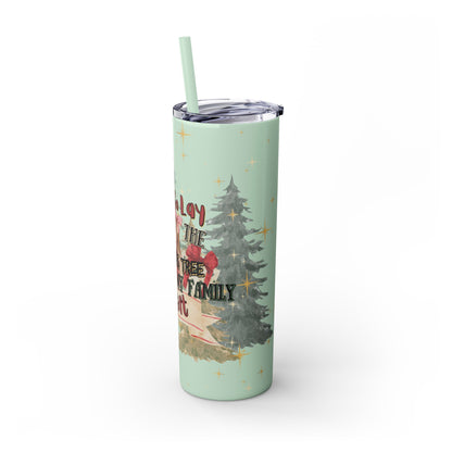 Christmas Skinny Tumbler with Straw, 20oz