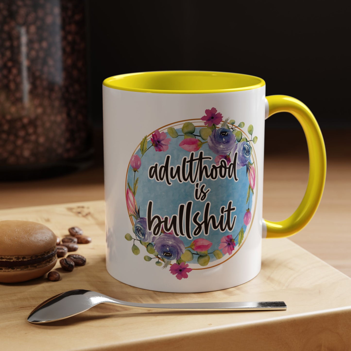 Coffee Mug, 11oz, "Adulthood is Bullshit"