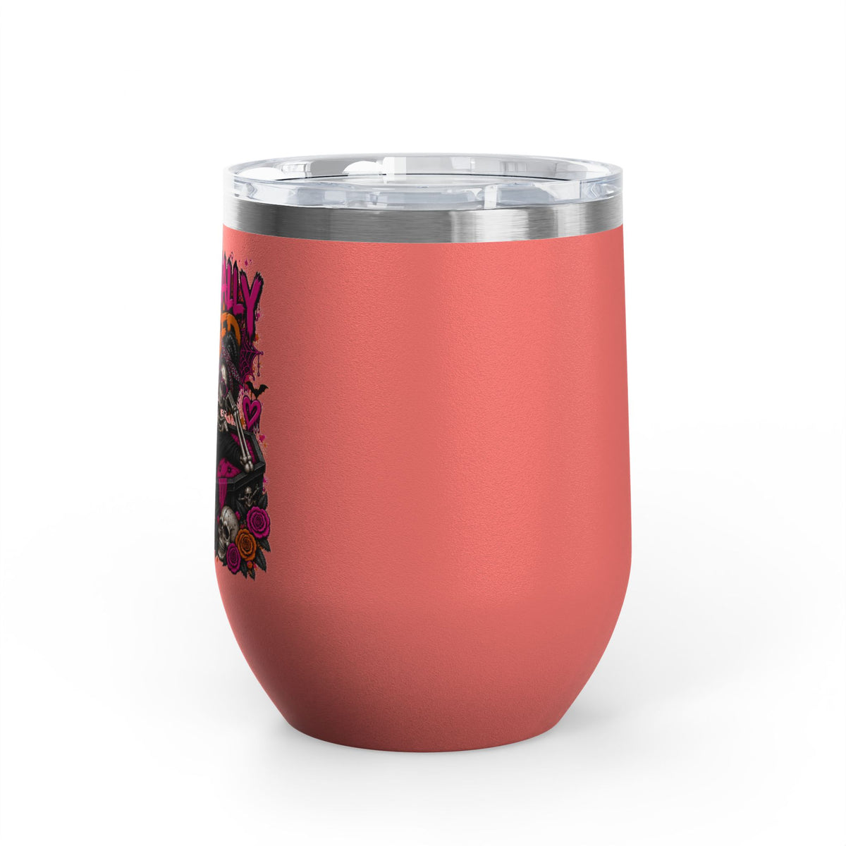 Emotionally Deceased 12oz Wine Tumbler | Dark Humor Gothic Stainless Steel Cup by Subbin4Sanity