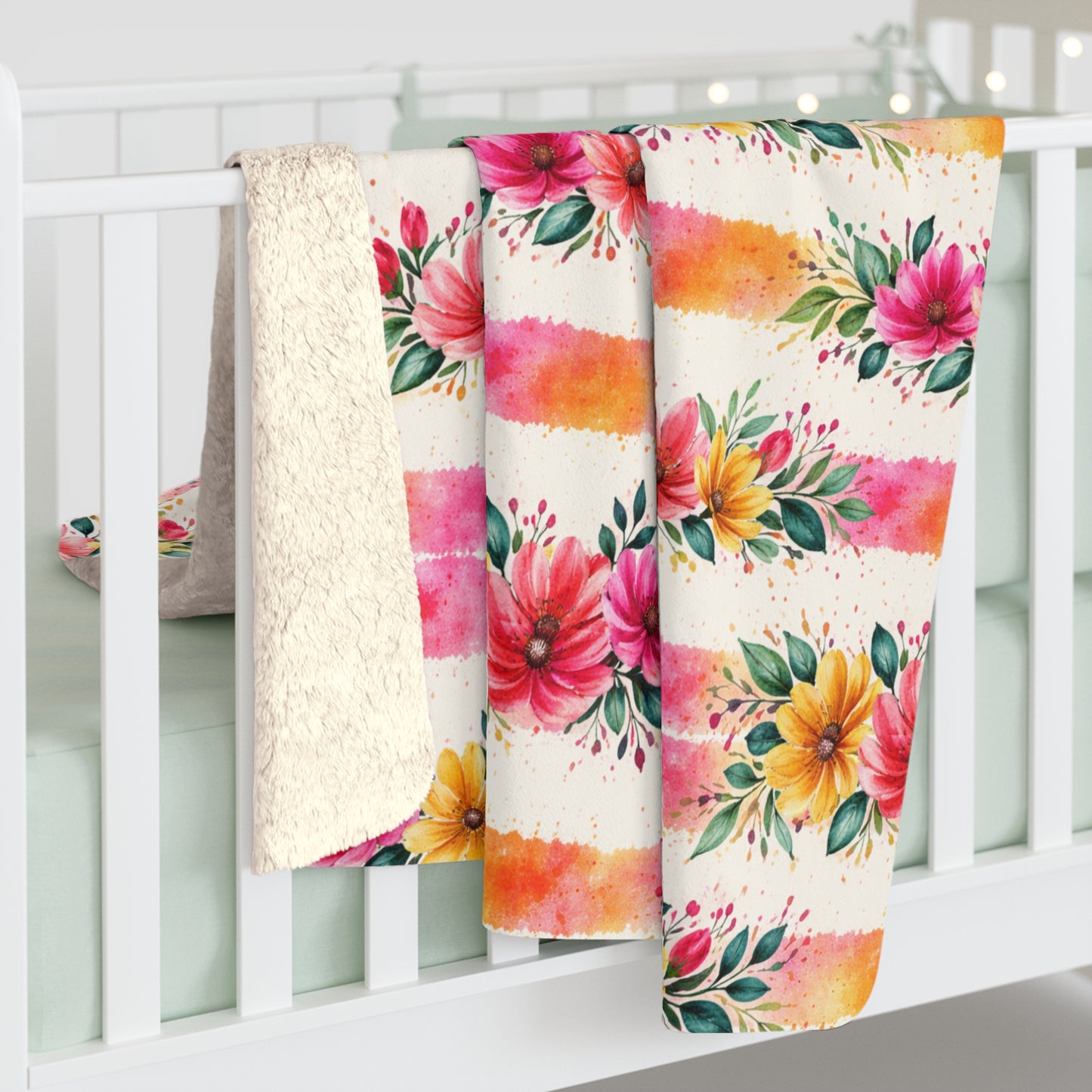Wildflower Garden Stripe Pattern – Splatter Bloom Collection – Original Seamless Design By Subbin4Sanity