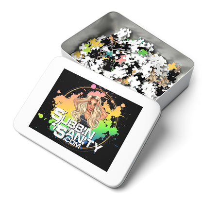 Customizable Jigsaw Puzzle with Tin Box | Personalized Logo, Photo, or Artwork Puzzle by Subbin4Sanity