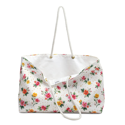 Wildflower Sprinkle Pattern – Splatter Bloom Collection – Weekender Travel Tote Bag