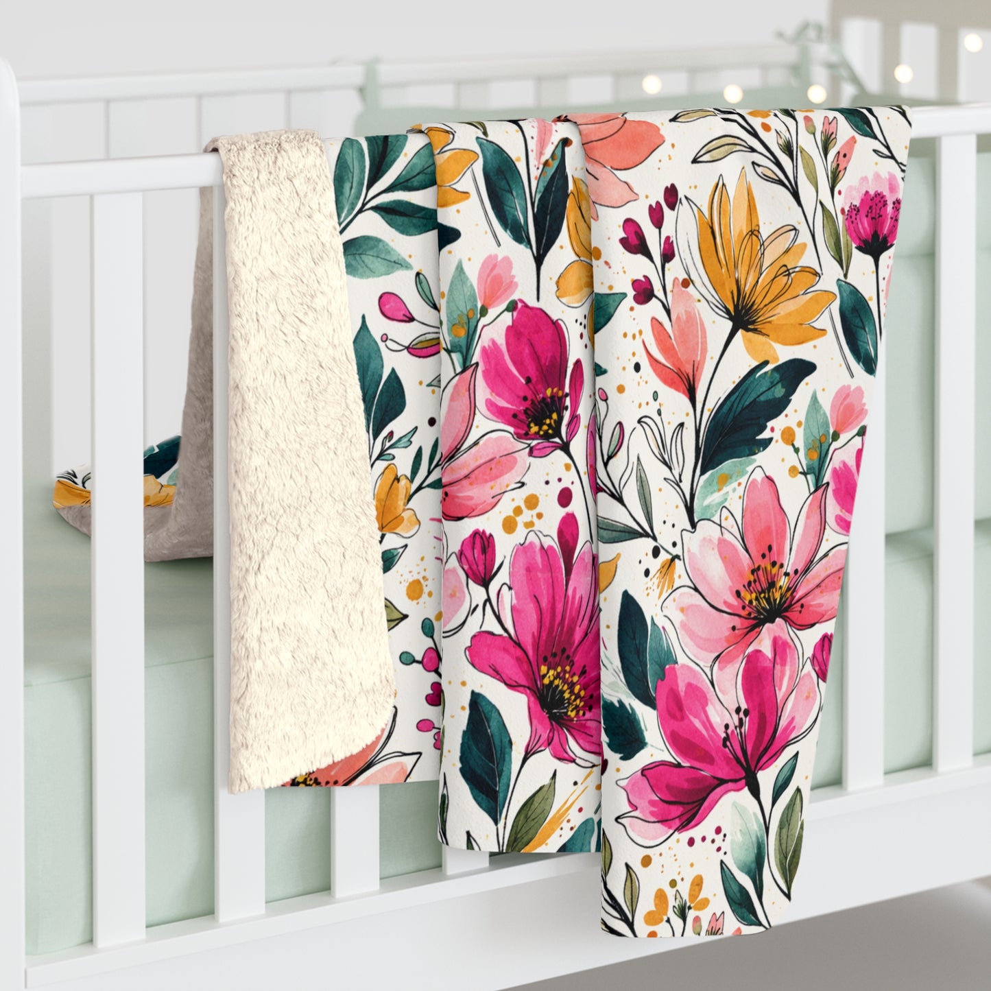 Modern Botanical Wildflower Pattern – Splatter Bloom Collection – Original Seamless Design By Subbin4Sanity
