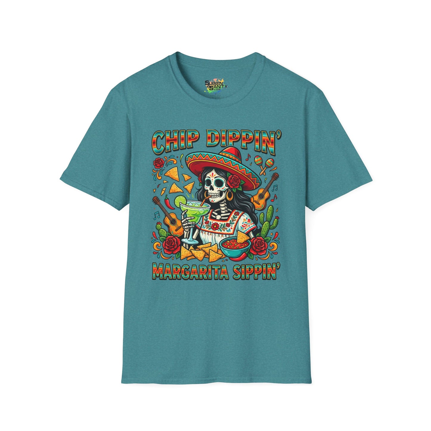"Chip Dippin Margarita Sippin" (Square) | Unisex Softstyle T-Shirt