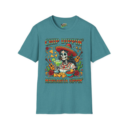 "Chip Dippin Margarita Sippin" (Square) | Unisex Softstyle T-Shirt