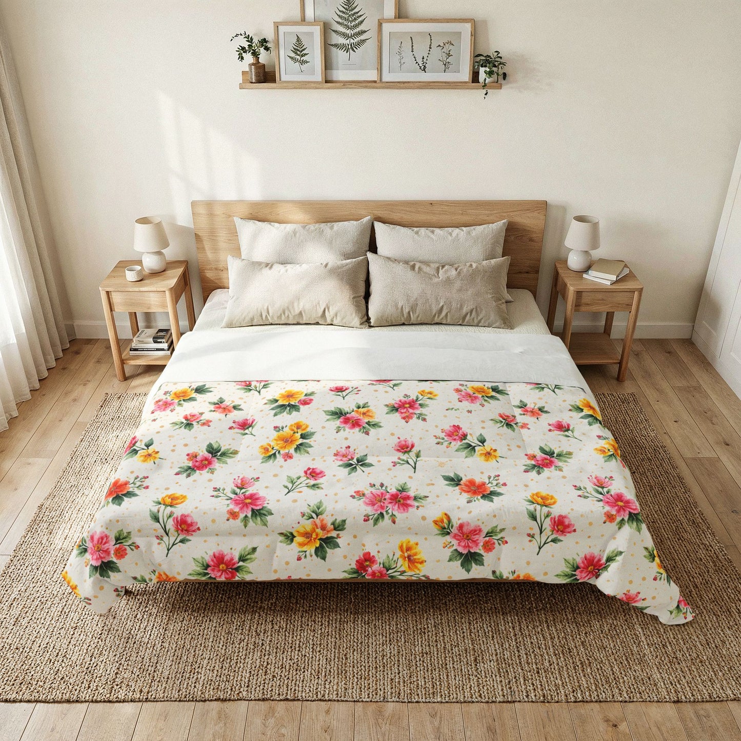 Wildflower Sprinkle Pattern – Splatter Bloom Collection – Comforter