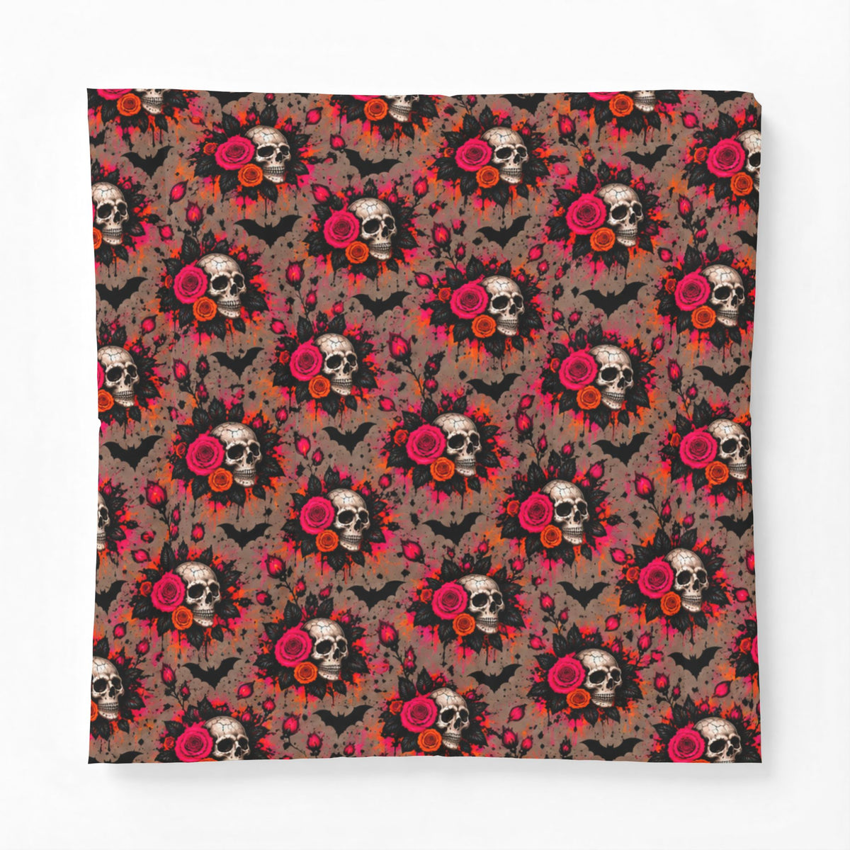 Deadly Blooms Comforter | Gothic Floral Skull Halloween Bedding by Subbin4Sanity