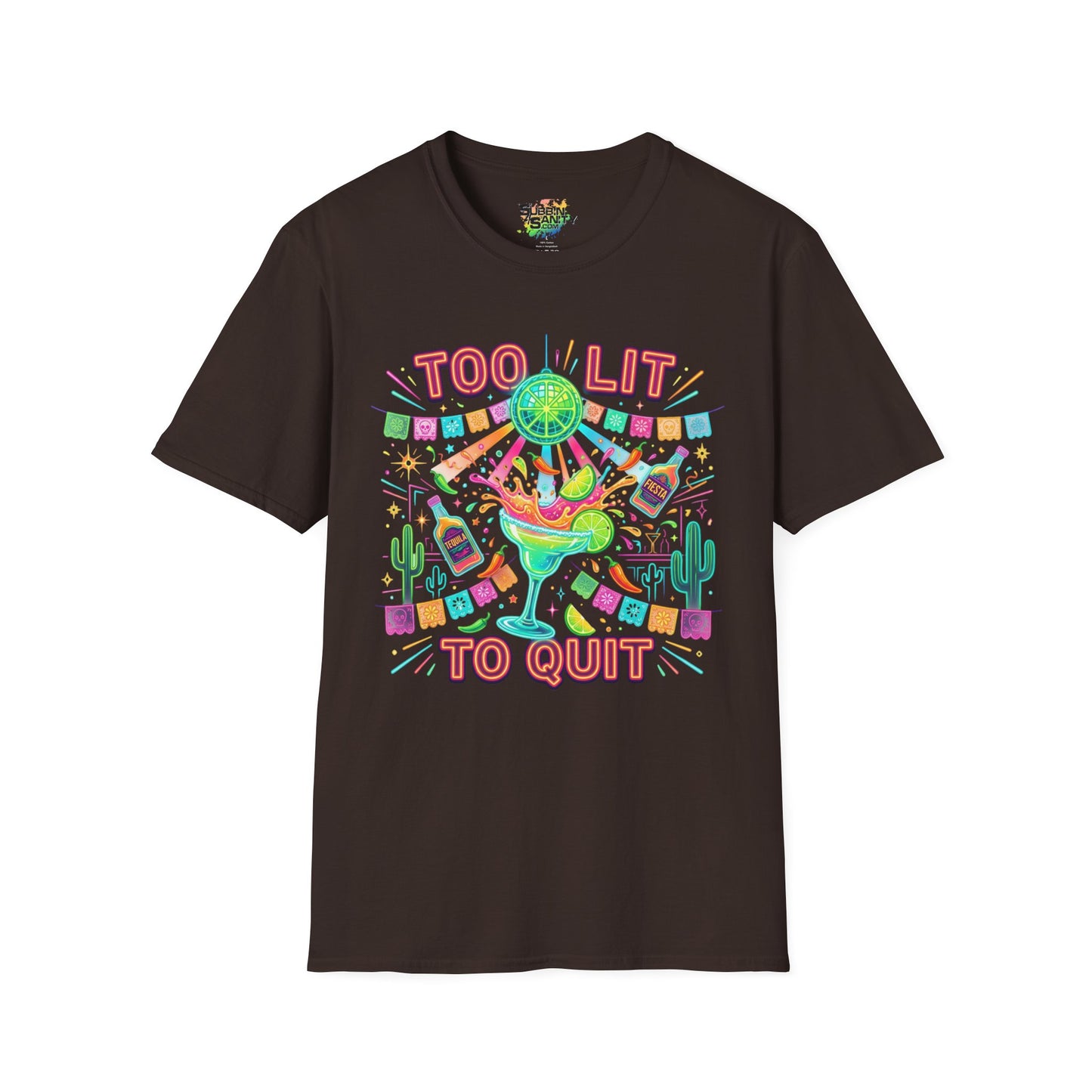 "Too Lit To Quit" | Unisex Softstyle T-Shirt