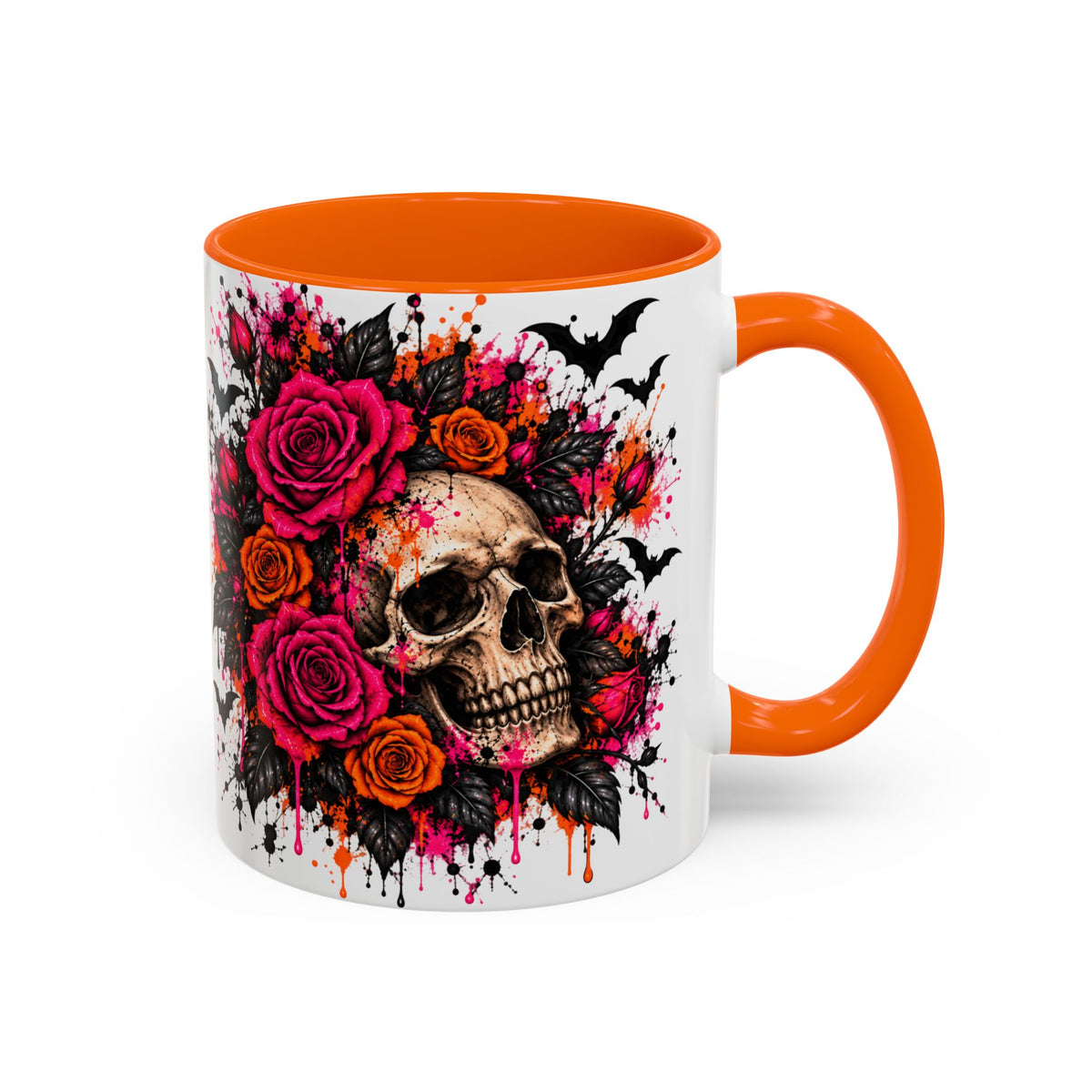Deadly Blooms Coffee Mug | Gothic Floral Skull Ceramic Mug by Subbin4Sanity