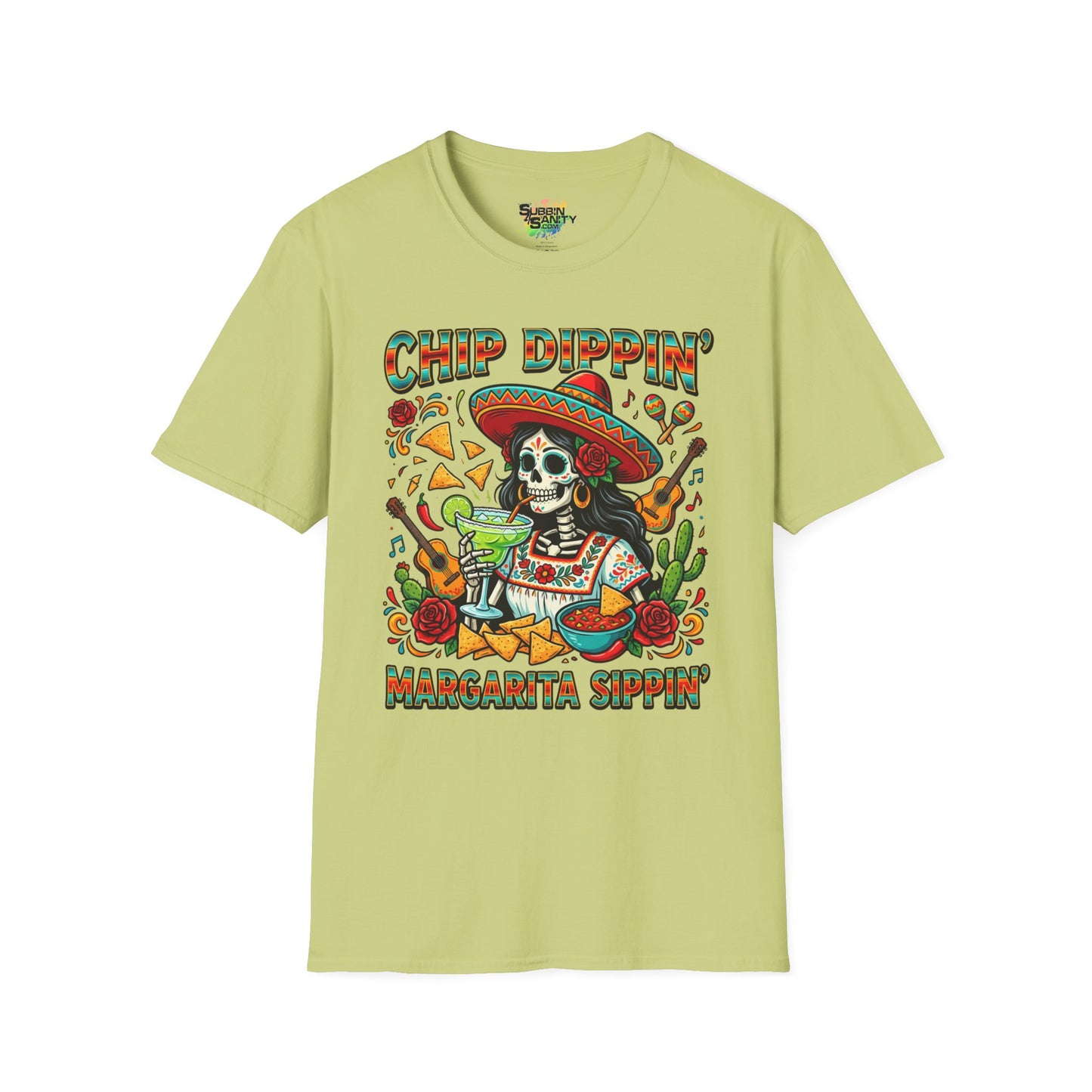 "Chip Dippin Margarita Sippin" (Square) | Unisex Softstyle T-Shirt