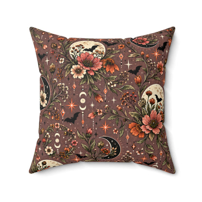 Made Of Moonlight And Wildflowers + Midnight Wildflowers Double-Sided Pillowcase & Insert | Boho Halloween Decor by Subbin4Sanity