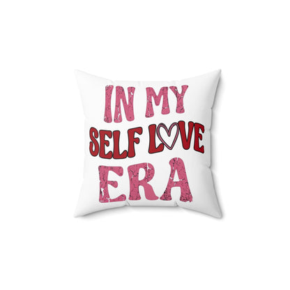 In My Self Love Era Red Watercolor Heart Patterned Double Sided Pillowcase & Pillow Insert