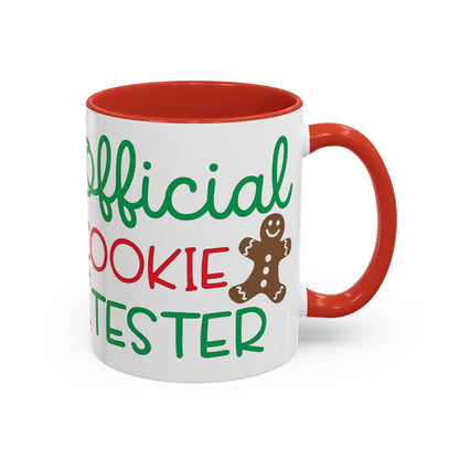 Christmas Coffee Mug, 11oz, "Official Cookie Tester"