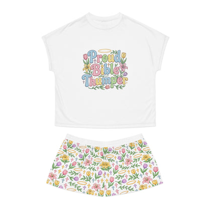 Proud Bible Thumper Rose Easter Faith Women's Short Pajama Set