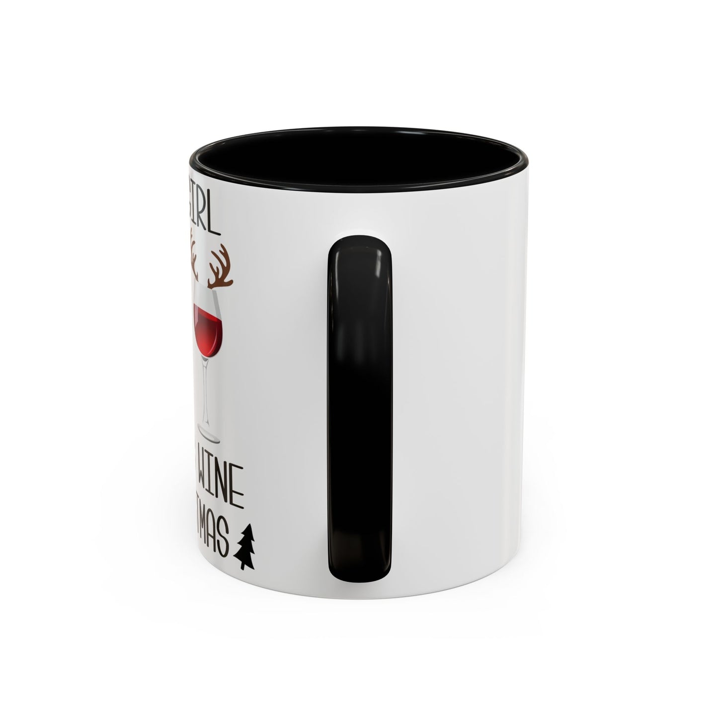 Christmas Coffee Mug, 11oz, "Just A Girl Who Loves Wine At Christmas"