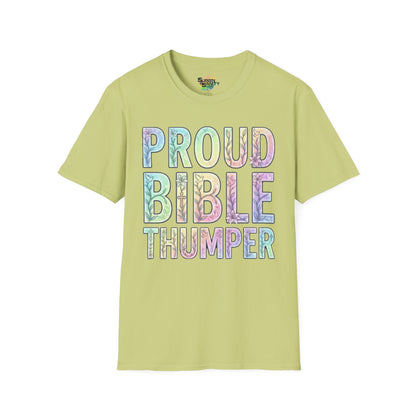 Proud Bible Thumper Pastel Rainbow Easter Faith Unisex Soft Style T-Shirt