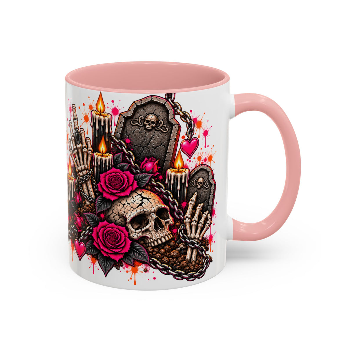 Dirt & Defiance Coffee Mug | Gothic Skull & Coffin Ceramic Mug by Subbin4Sanity