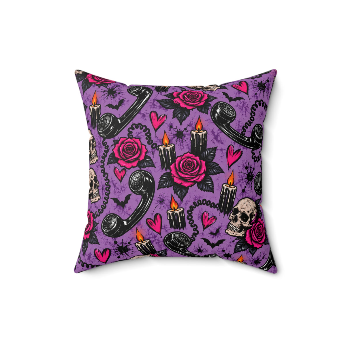 If Karma Needs Help, Call Me + Karma’s Calling Double-Sided Pillowcase & Insert | Gothic Halloween Decor by Subbin4Sanity