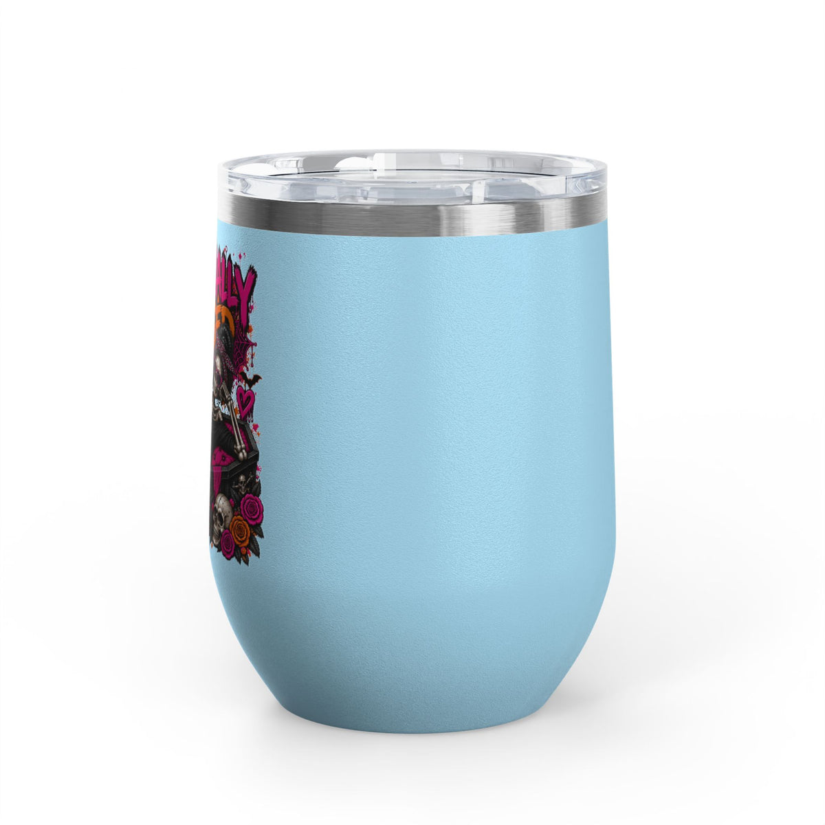 Emotionally Deceased 12oz Wine Tumbler | Dark Humor Gothic Stainless Steel Cup by Subbin4Sanity
