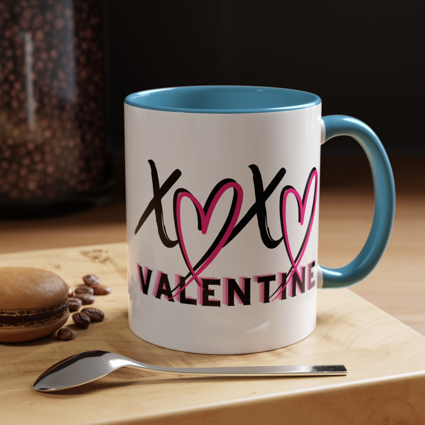 XOXO Valentine Accent Coffee Mug — 11oz & 15oz