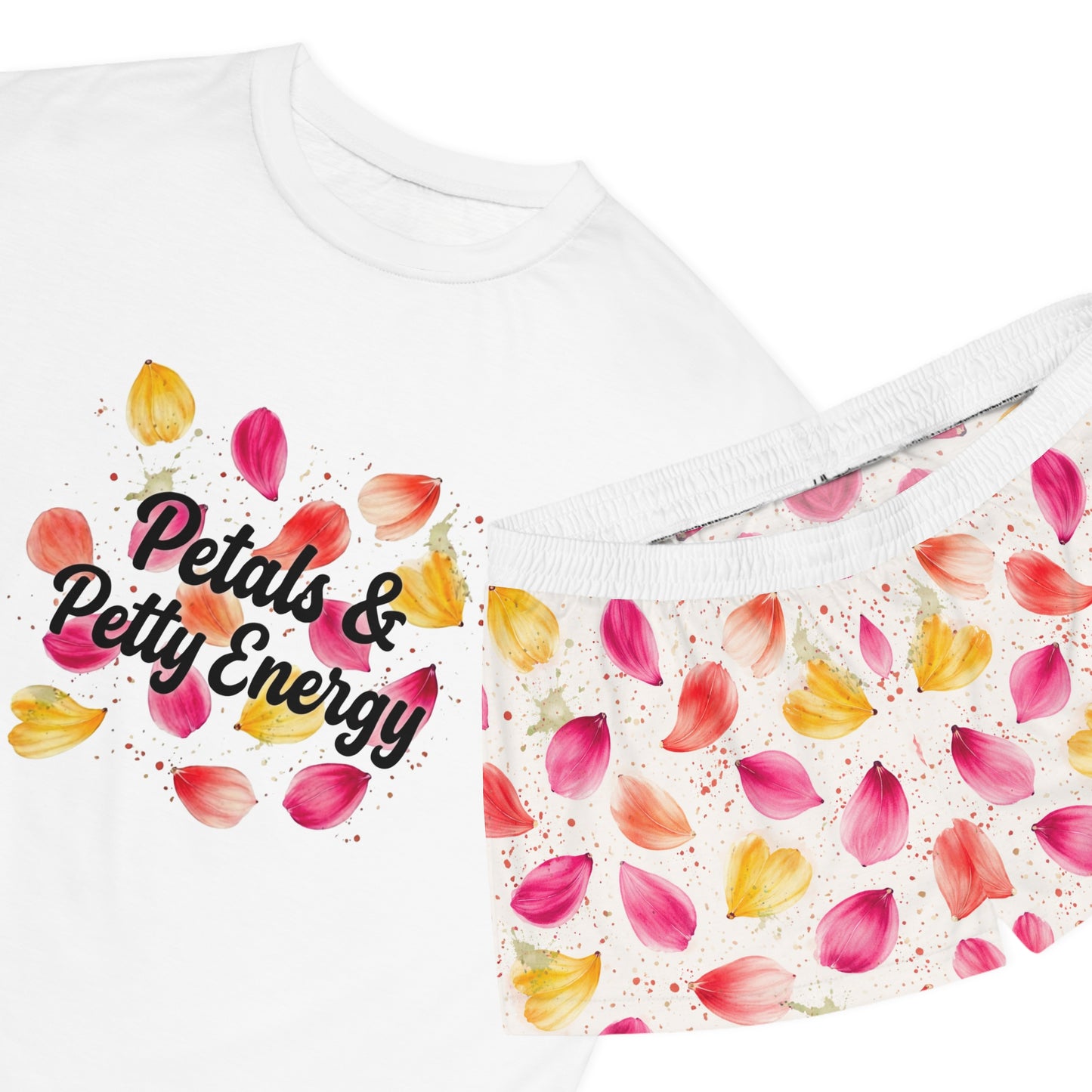 "Petals & Petty Energy" Women's Short Pajama Set