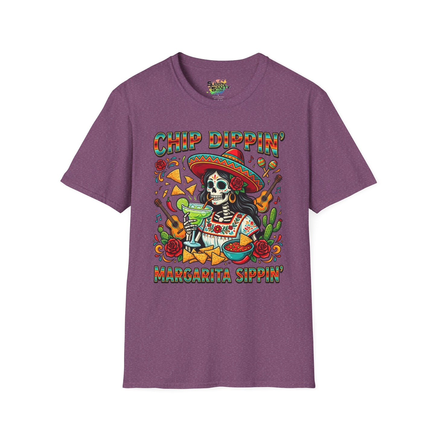 "Chip Dippin Margarita Sippin" (Square) | Unisex Softstyle T-Shirt