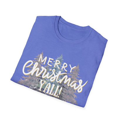 Merry Christmas Y’all Graphic T-Shirt | Southern Holiday Tee by Subbin4Sanity