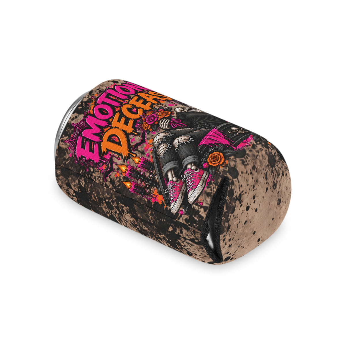 Emotionally Deceased Foam Grip Koozie | Dark Humor Gothic Can Cooler by Subbin4Sanity