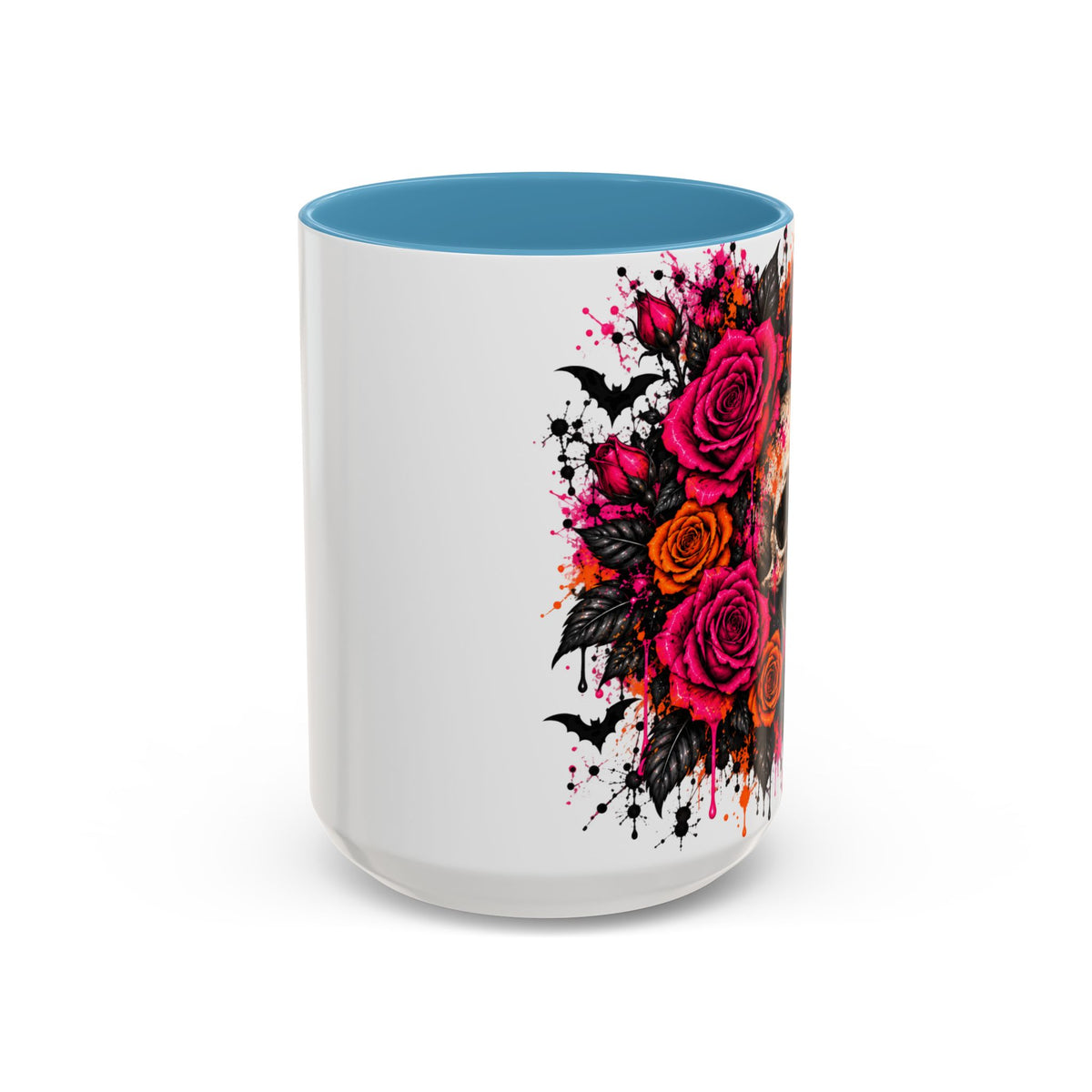 Deadly Blooms Coffee Mug | Gothic Floral Skull Ceramic Mug by Subbin4Sanity