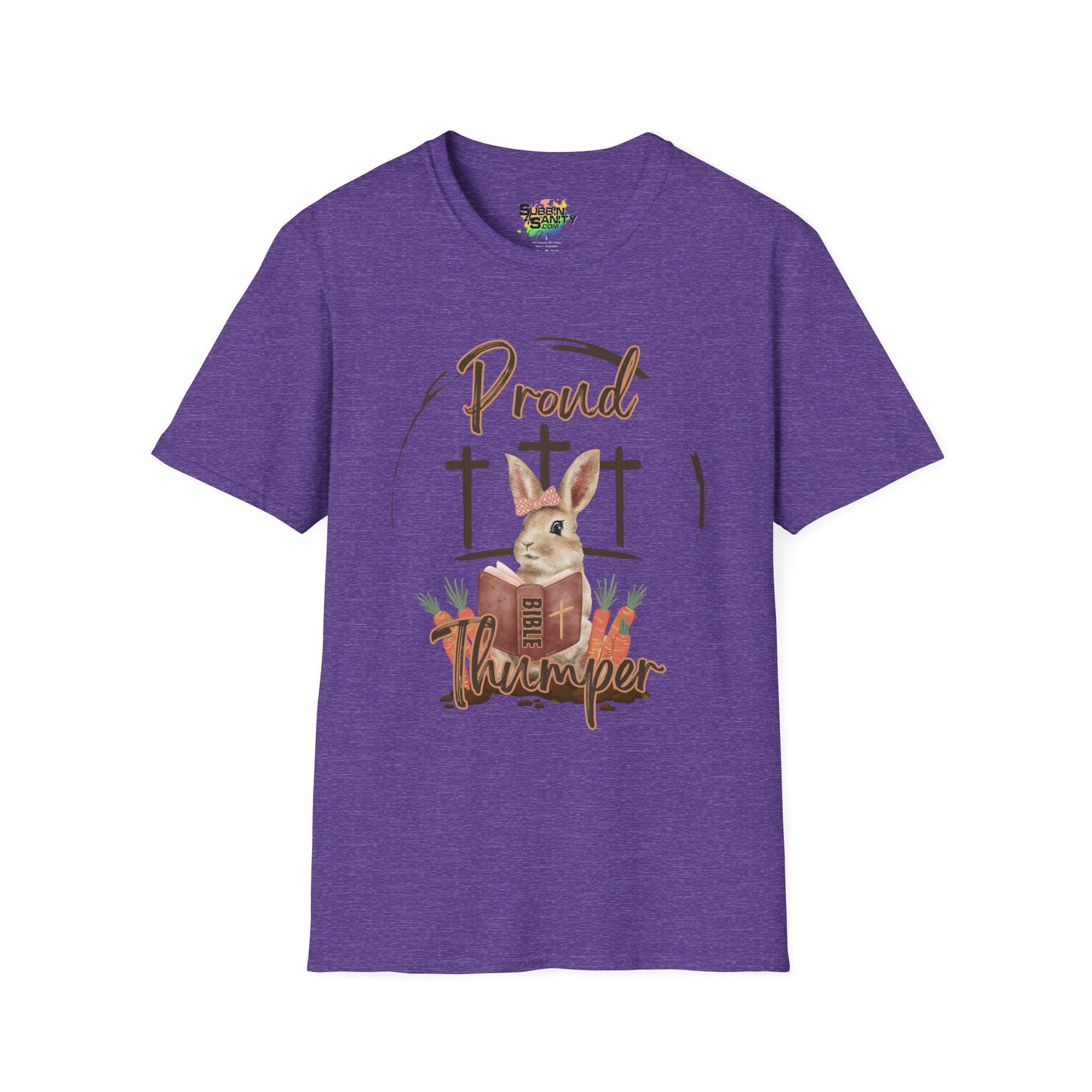 "Proud Bible Thumper" Faith T-Shirt – Cute Graphic Tee | Unisex Softstyle Easter Day Shirt