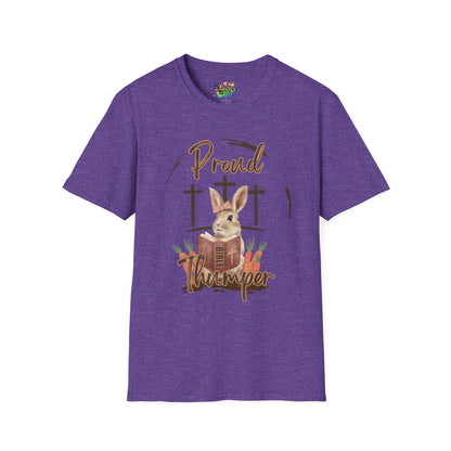 "Proud Bible Thumper" Faith T-Shirt – Cute Graphic Tee | Unisex Softstyle Easter Day Shirt