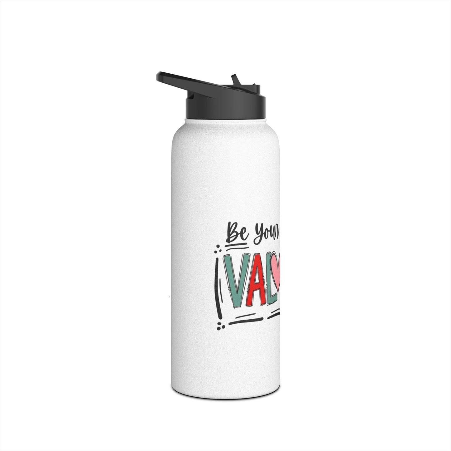 "Be Your Own Damn Valentine" Stainless Steel Valentines Water Bottle — Valentine's Day Water Bottle