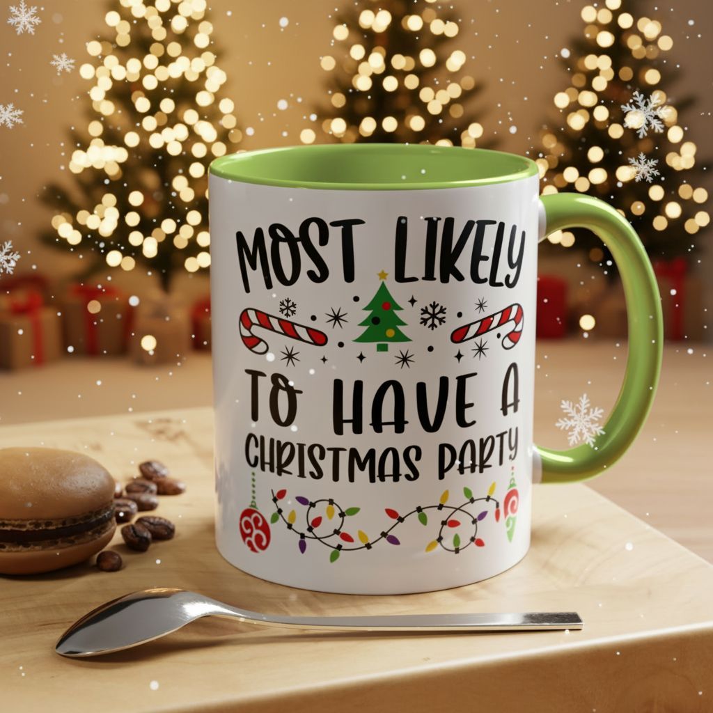 Christmas Coffee Mug, 11oz, "To have a Christmas Party"