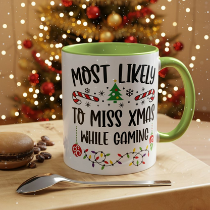 Christmas Coffee Mug, 11oz, "Miss X-Mas while gaming"