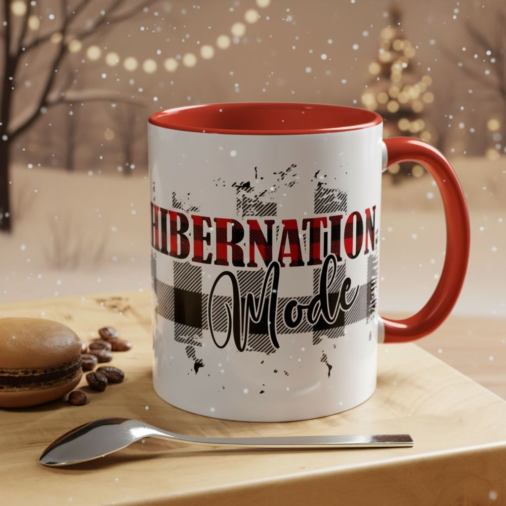 Christmas Coffee Mug, 11oz, "Hibernation Mode"