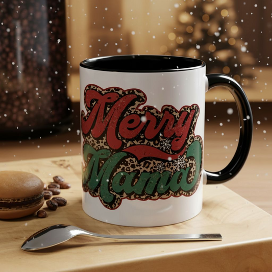 Christmas Coffee Mug, 11oz, "Merry Mama"