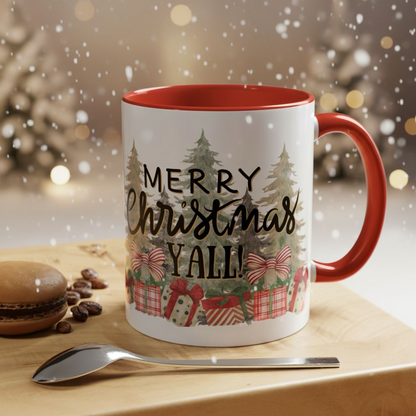 Christmas Coffee Mug, 11oz, "Merry Christmas Yall"