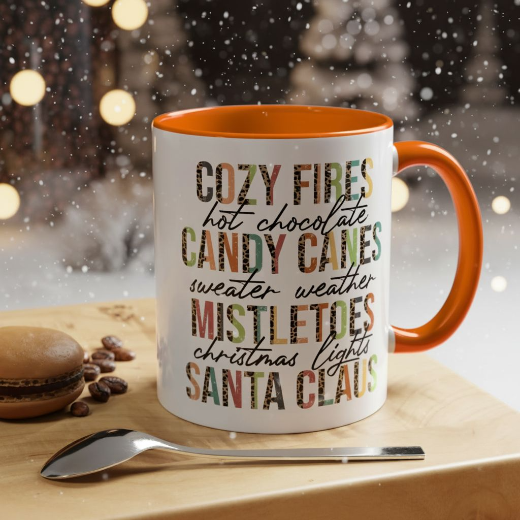 Christmas Coffee Mug, 11oz, Sweater Weather Quote -
