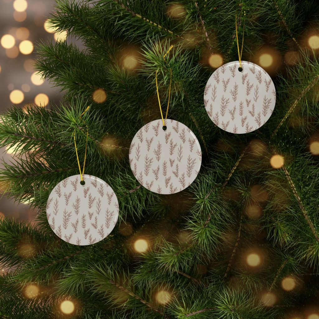Christmas Ceramic Ornaments | Double-Sided Personalized Holiday Tree Decor | Unique Keepsake Gifts by Subbin4Sanity (1pc, 3pcs, 5pcs, 10pcs)